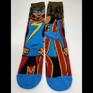 New Ms Marvel Comic Marvel Crew Socks Men's 8-12 Unisex Adult